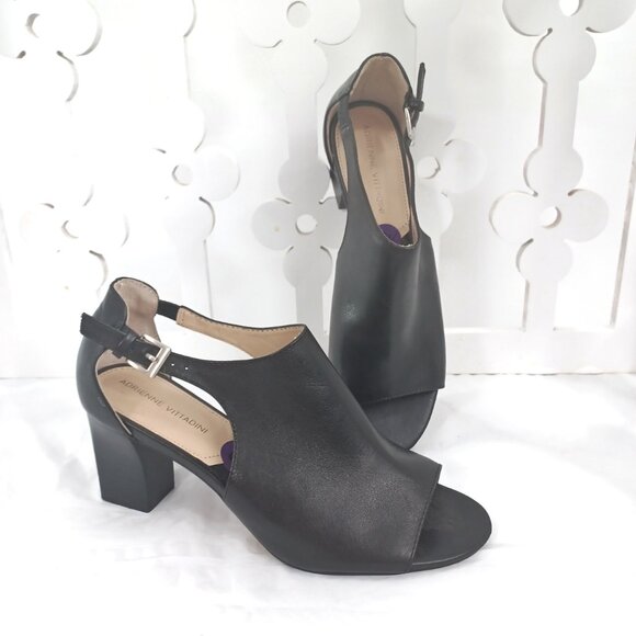 ADRIENNE VITTADINI Shoes Ricochet Open Toe Bootie Heels 8 1/2 M - Picture 1 of 4